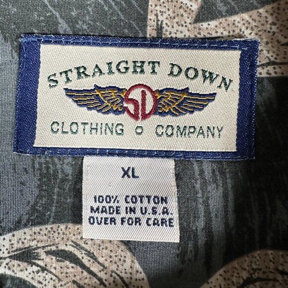 Straight Down Shirt Men Size XL Short Sleeve Hawaiian 100% Cotton Made in USA - Picture 5 of 11